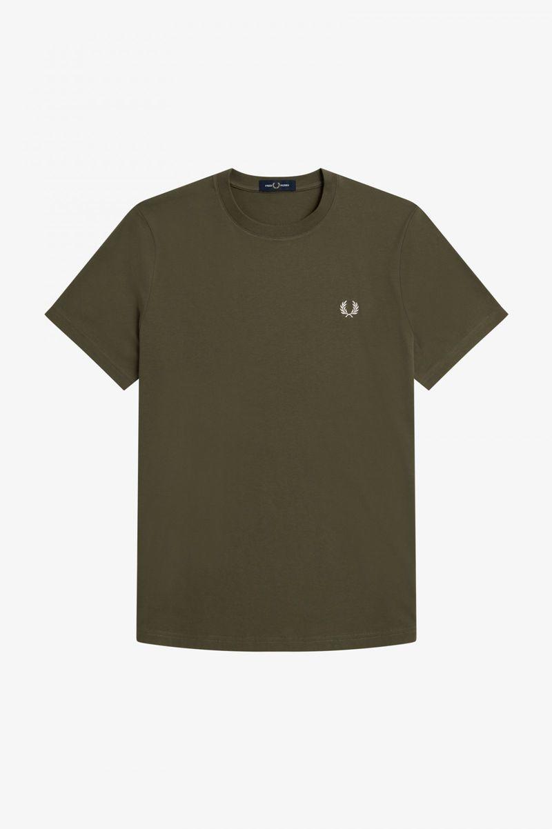 Green Fred Perry Graphic Print Men\'s T Shirts | PH 1686ZUTG